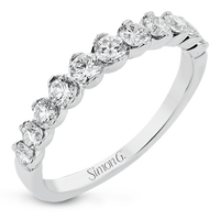 Simon G 18K White Gold Diamond Wedding Ring (.74ct)