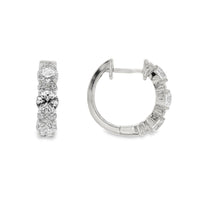 14kt White Gold Lab-Grown Diamond Small Hoop Earrings (1.96ct)
