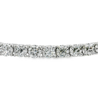 14kt White Gold 7" Lab-Grown Round Diamond Tennis Bracelet (7.33ct)