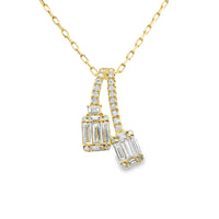 18kt Yellow Gold Natural Diamond Drop Pendant (0.57ct)