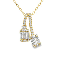 18kt Yellow Gold Natural Diamond Drop Pendant (0.57ct)