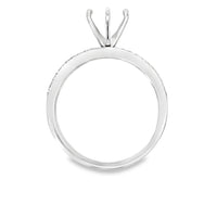 18kt White Gold Channel Natural Diamonds Semi-Mount Ring (0.8ct)