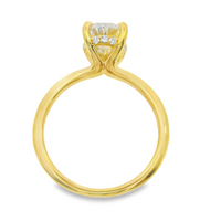 18kt Yellow Gold Hidden Halo Natural Diamonds Semi-Mount Ring (0.07ct)