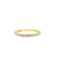 14kt Yellow Gold Diamond Shared Prong Wedding Ring (0.66ct)