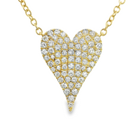 18kt Yellow Gold Natural Diamond Heart Pendant (.34ct)