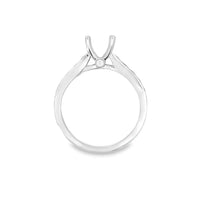 18kt White Gold Contemporary Natural Diamonds Semi-Mount Ring (0.45ct)