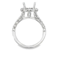18kt White Gold Split Shank Natural Diamonds Semi-Mount Ring (0.78ct)