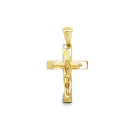 18kt Yellow Gold Italian Made Crucifix Charm (3.43g)