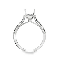18kt White Gold Full-Cut Diamond Halo Semi-Mount Ring (.27ct)