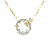 18kt Yellow Gold Natural Round Diamond Pendant (.68ct)