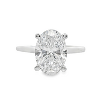 18kt White Gold Lab-Grown Oval Diamond Engagement Ring (2.69ct)