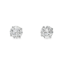 14kt White Gold Lab-Grown Round Diamond Stud Earrings (1.50ct)