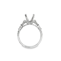 Platinum Natural Diamond Semi-Mount Ring (.47ct)