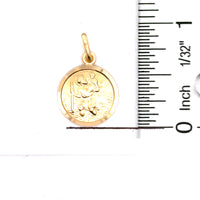 18kt Yellow Gold Italian Made 15mm St. Christopher Medal (2.55g)
