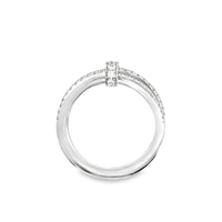 18kt White Gold Natural Round Diamond Nail Ring (.45ct)