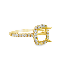 18kt Yellow Gold Round Diamond Halo Semi-Mount Ring (.33ct)