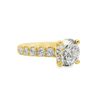 18kt Yellow Gold Lab-Grown Round Diamond Engagement Ring (4.49ct)