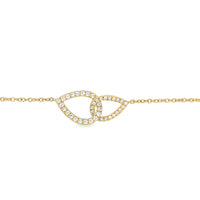 18kt Yellow Gold Natural Diamond Cable Link Bracelet (0.55ct)