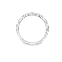 18kt White Gold Natural Diamond and White Enamel Ring (0.28ct)