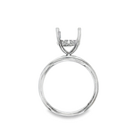 18kt White Gold Natural Round Diamond Semi-Mount Ring (.11ct)