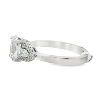 18kt White Gold Natural Oval Diamond Engagement Ring (1.26ct)