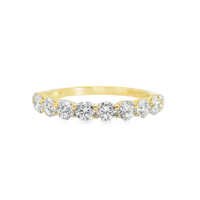 18kt White Gold Natural Diamond Shared Prong Wedding Ring (.94ct)