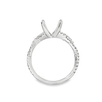 18kt White Gold Natural Round Diamond Semi-Mount Ring (.38ct)