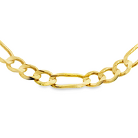 14kt Yellow Gold 7.5" 3.4mm Figaro Bracelet (2.9g)