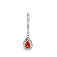 18kt White Gold Padparadscha Sapphires And Diamonds Drop Earrings (1.50ct)
