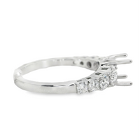 18kt White Gold Natural Round Diamond Semi-Mount Ring (.76ct)