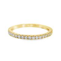 18kt Yellow Gold Natural Round Diamond Wedding Ring (.49ct)