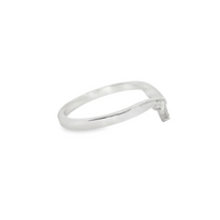 Platinum Natural Pear & Marquise Diamond Wedding Ring (.23ct)