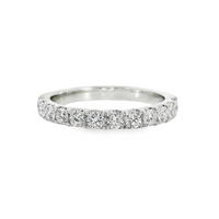 18kt White Gold Natural Round Diamond Wedding Ring (.63ct)