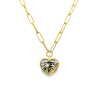 14kt Yellow Gold Lab-Grown Heart Diamond Pendant (4.03ct)