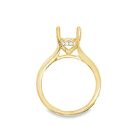 18kt Yellow Gold Natural Round Diamond Semi-Mount Ring (.11ct)