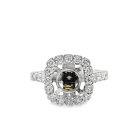 18kt White Gold Halo Natural Diamonds Semi-Mount Ring (0.95ct)