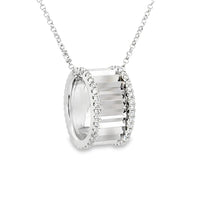 18kt White Gold Natural Diamond Free Form Pendant (0.35ct)