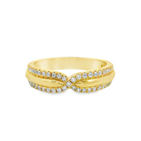 18kt Yellow Gold Natural Round Diamond Wedding Ring (.25ct)