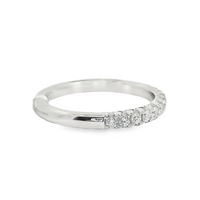 18kt White Gold Natural Round Diamond Prong Set Ring (0.37ct)