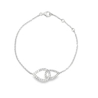 18kt Yellow Gold Natural Diamond Cable Link Bracelet (0.55ct)