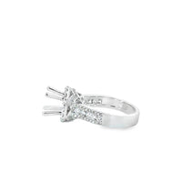 18kt White Gold Halo Natural Diamonds Semi-Mount Ring (0.85ct)