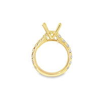 18kt Yellow Gold Lab-Grown Round Diamond Engagement Ring (4.49ct)