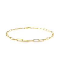 14kt Yellow Gold 7" 2.1mm Paperclip Bracelet (1.3g)