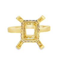 18kt Yellow Gold Natural Round Diamond Semi-Mount Ring (.15ct)