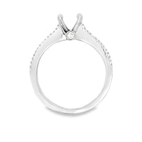 18kt White Gold Channel Natural Diamonds Semi-Mount Ring (0.9ct)