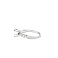 18kt White Gold Cross Over Natural Diamonds Semi-Mount Ring (0.23ct)