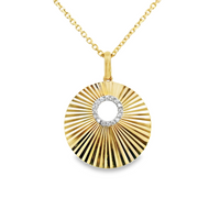 18kt Yellow Gold Natural Round Diamond Circle Pendant (.05ct)