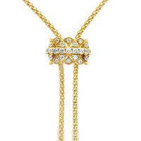 18kt Yellow Gold 32" Full-Cut Diamond Adjustable Lariat Necklace (.69ct)