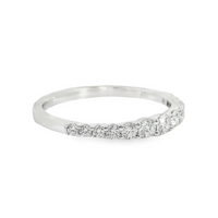 18kt White Gold Natural Round Diamond Wedding Ring (.41ct)