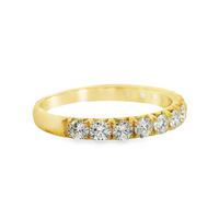 18kt Yellow Gold Natural Round Diamond Wedding Ring (.75ct)